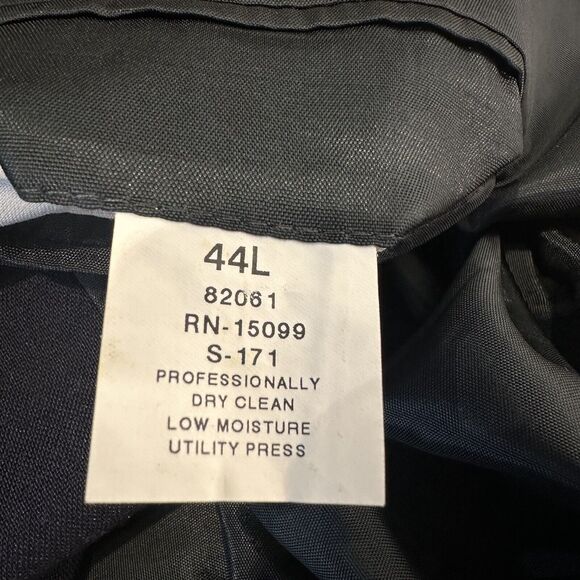 david taylor navy blue gold button blazer sport coat Size 44L - Picture 9 of 9